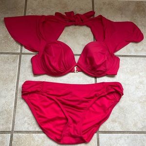 Michael Kors two piece swim suit!  Perfect for shoulder coverage!